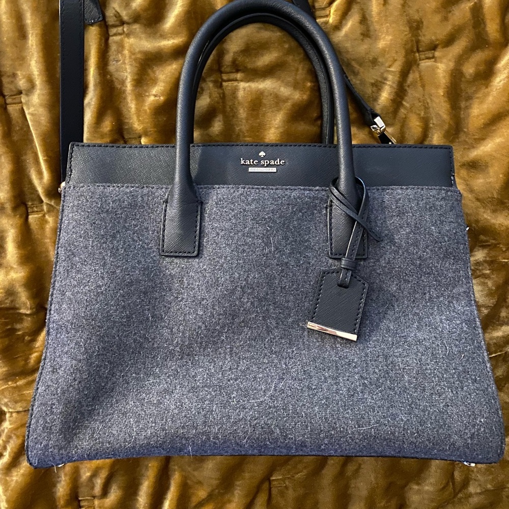 grey and black kate spade